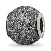 Sterling Silver Reflections Grey Laser Cut Bead