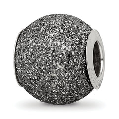 Sterling Silver Reflections Grey Laser Cut Bead
