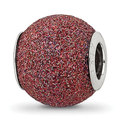 Sterling Silver Reflections Purple Laser Cut Bead