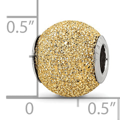 Sterling Silver 925 Gold-Plated Hollow Bead with Laser Cut Design
