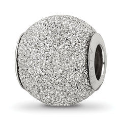 Sterling Silver Reflections Light Grey Laser Cut Bead
