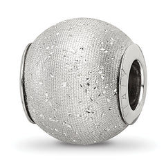 Sterling Silver Reflections Grey Laser Cut Bead
