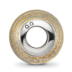 Sterling Silver 925 Gold-Plated Bead with Laser Cut Hollow Design