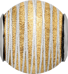 Sterling Silver 925 Gold-Plated Bead with Laser Cut Hollow Design