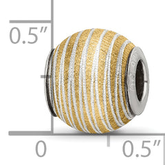 Sterling Silver 925 Gold-Plated Bead with Laser Cut Hollow Design
