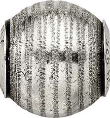 Sterling Silver 925 Grey Laser Cut Bead with Rhodium Accent Elegant Design