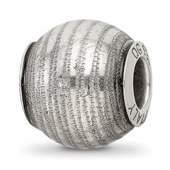 Sterling Silver Reflections Grey Laser Cut Bead