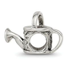 Sterling Silver 925 Watering Can Bead Antique Finish Solid Themed Charm