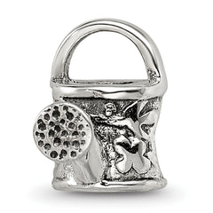 Sterling Silver 925 Watering Can Bead Antique Finish Solid Themed Charm