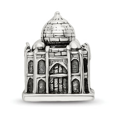 Sterling Silver 925 Taj Mahal Bead with Antiqued Finish Elegant Themed Design