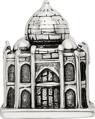 Sterling Silver 925 Taj Mahal Bead with Antiqued Finish Elegant Themed Design