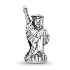 Sterling Silver 925 Statue of Liberty Bead with Antiqued Finish