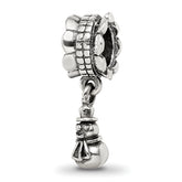Sterling Silver Reflections Snowman Dangle Bead