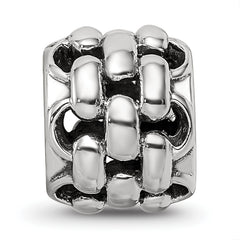 Sterling Silver 925 Polished Bali Bead with 10mm Solid Cast Design