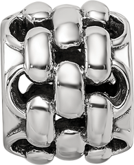 Sterling Silver 925 Polished Bali Bead with 10mm Solid Cast Design