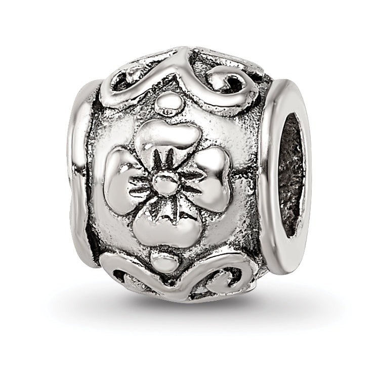 Sterling Silver Reflections Floral Bead