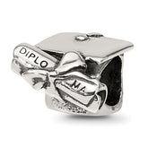 Sterling Silver Reflections Graduation Cap & Diploma Bead