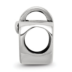 Sterling Silver 925 Nana Heart Bead with Antiqued Finish Solid Design