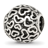 Sterling Silver Reflections Hearts Bali Bead