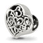 Sterling Silver Reflections Cutout Hearts Bead
