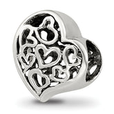Sterling Silver Reflections Cutout Hearts Bead