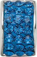 Sophia Jewelers Sterling Silver 925 Polished Blue Crystal Bead