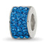 Sterling Silver Reflections Blue Preciosa Crystal Bead