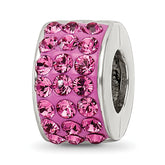 Sterling Silver Reflections Pink Preciosa Crystal Bead