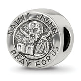 Sterling Silver Reflections Saint John Pray For Us Bead