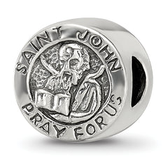 Sterling Silver Reflections Saint John Pray For Us Bead