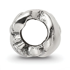 Sterling Silver 925 Dolphin Bead with Antiqued Finish Solid and Casted Design