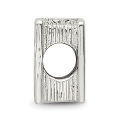 Sterling Silver 925 Purple Enameled Cookbook Bead Polished Finish