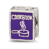 Sterling Silver Reflections Purple Enameled Cookbook Bead