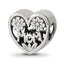 Sterling Silver Reflections Mom Heart Bead