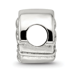 Sterling Silver 925 Three Leaf Clover Bead with Polished Finish Elegant Charm