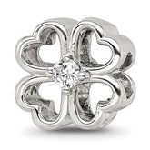 Sterling Silver Reflections Four Leaf Clover w/ CZ Bead