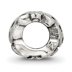 Sterling Silver 925 Ladybug Bead with Antiqued Finish for Luck and Charm