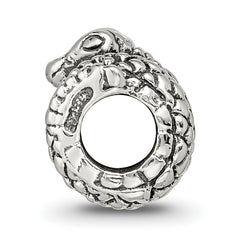 Sterling Silver 925 Snake Bead with Antiqued Finish for Timeless Elegance