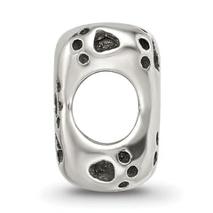 Sterling Silver 925 Dog Bone Bead with Antiqued Finish Solid Cast Durable Design