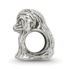 Sophia Jewelers Sterling Silver 925 Antiqued Sitting Puppy Bead Solid, Themed Design