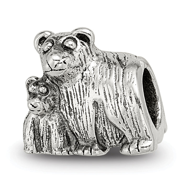 Sterling Silver Reflections Mama & Baby Bear Bead