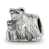 Sterling Silver Reflections Mama & Baby Bear Bead