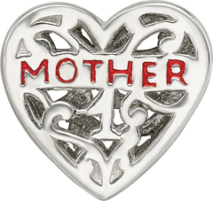Sterling Silver 925 Enameled Mother Bead with Solid Cast Design