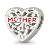 Sterling Silver Reflections Enameled Mother Bead
