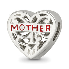 Sterling Silver Reflections Enameled Mother Bead