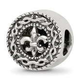 Sterling Silver Reflections Fleur de lis Bead