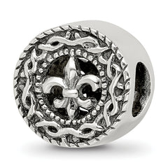 Sterling Silver Reflections Fleur de lis Bead