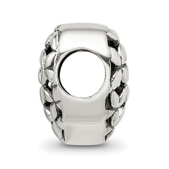 Sterling Silver 925 Heart Bead with Casted Solid Design