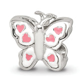 Sterling Silver Reflections Kids Enameled Butterfly Bead