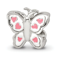 Sterling Silver Reflections Kids Enameled Butterfly Bead